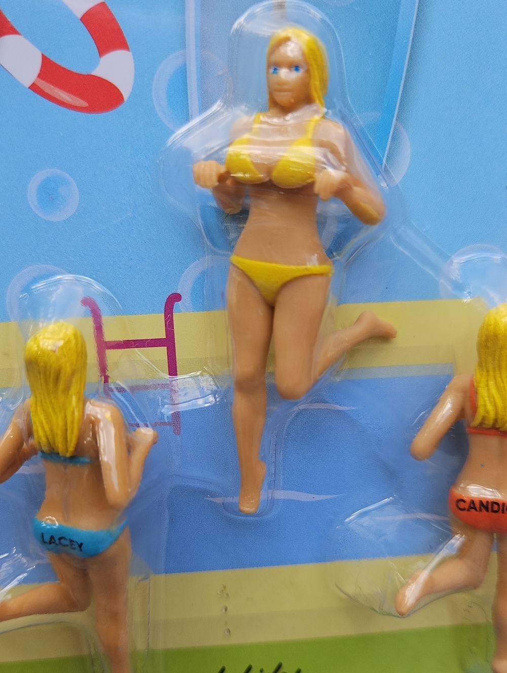 Bosom Buddies Drink Markers — Assorted Women In Bikini Colors (Set of 6)